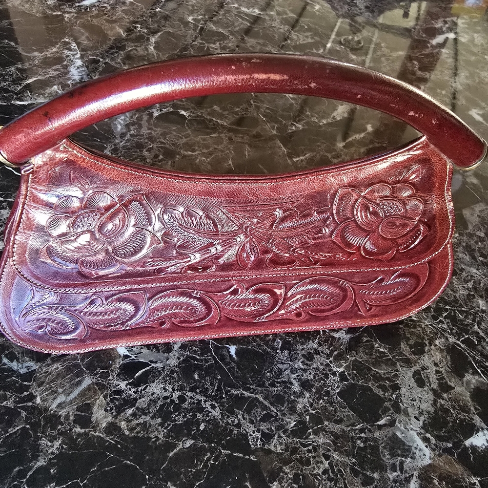 Handtooled Leather Handbag
